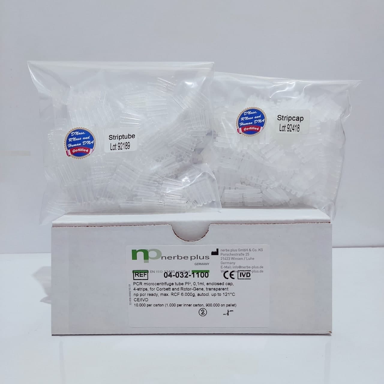 میکروتیوب 0.1 استریپ 4 تایی ریل تایم Nerbe Plus, Rotor-Gene جعبه 1000 عددی